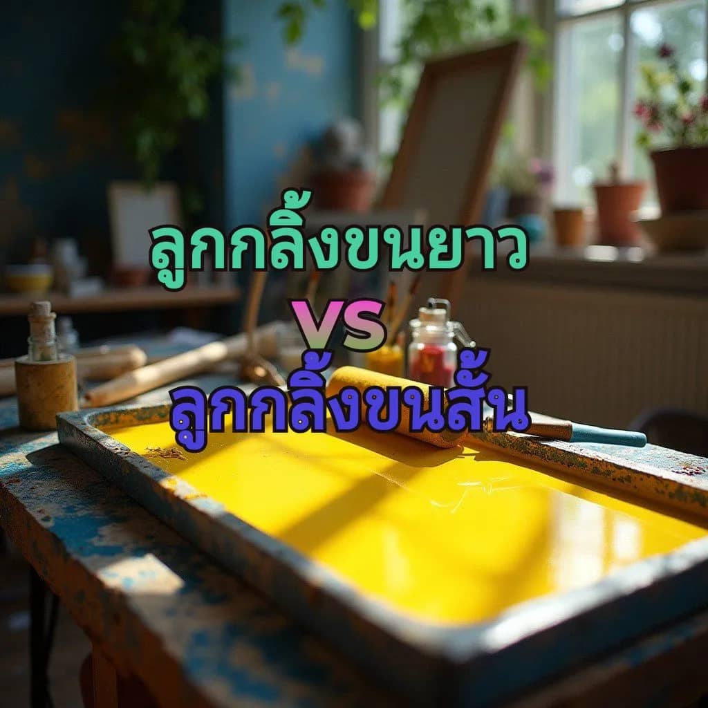 ลูกกลิ้งขนยาว กับ ขนสั้น