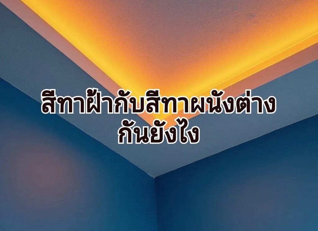 สีทาฝ้า กับ สีทาผนัง