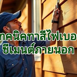 ทาสีไม้ไฟเบอร์ซีเมนต์