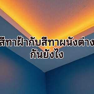 สีทาฝ้า กับ สีทาผนัง