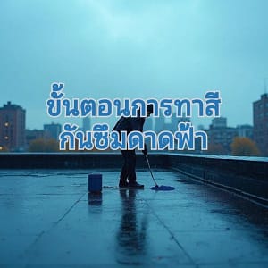 ทาสีกันซึมบนดาดฟ้า