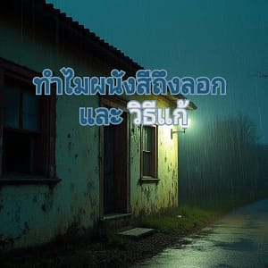 ผนังบ้านสีลอกล่อน