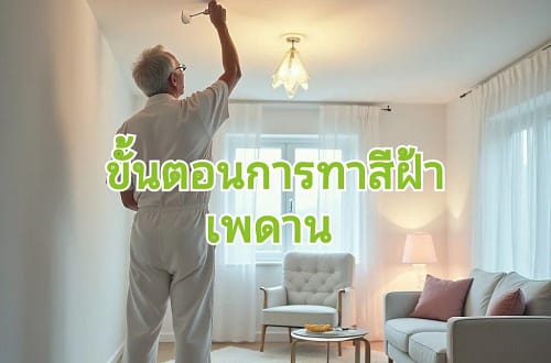ขั้นตอนการทาสีฝ้าเพดาน